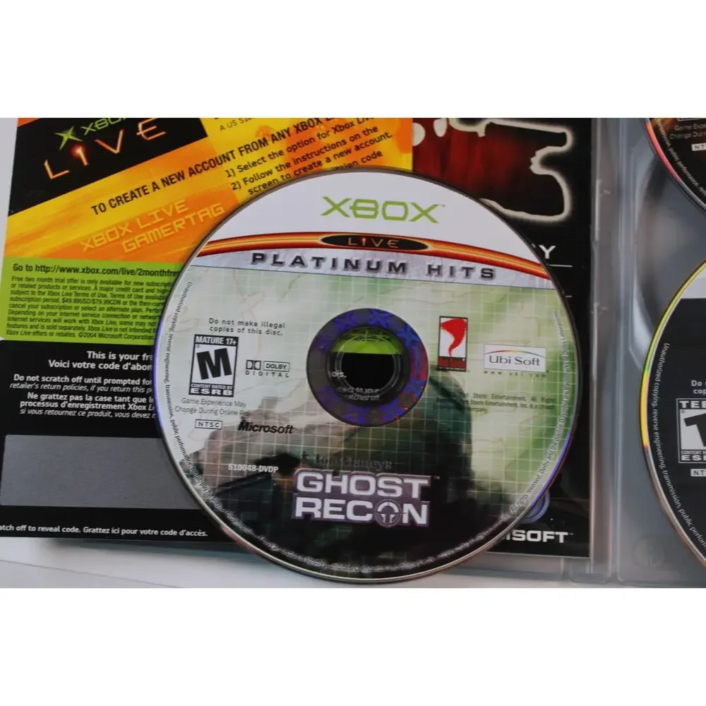 Tom Clancy's Classic Trilogy (Microsoft Xbox 2004) Complete Tested Works Ubisoft